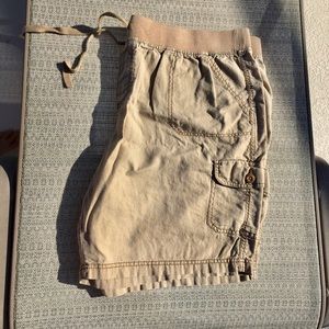 Linen plus size shorts